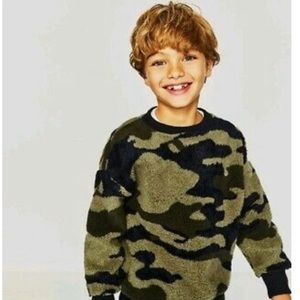 Boys Plush Camo Sweatshirt